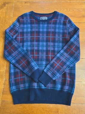 Club Room Merino Wool Blend Plaid Sweater Men’s M